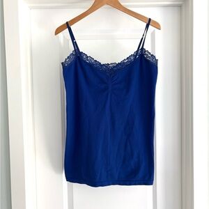 Vintage Y2K Lace Trim Camisole Top Size XL